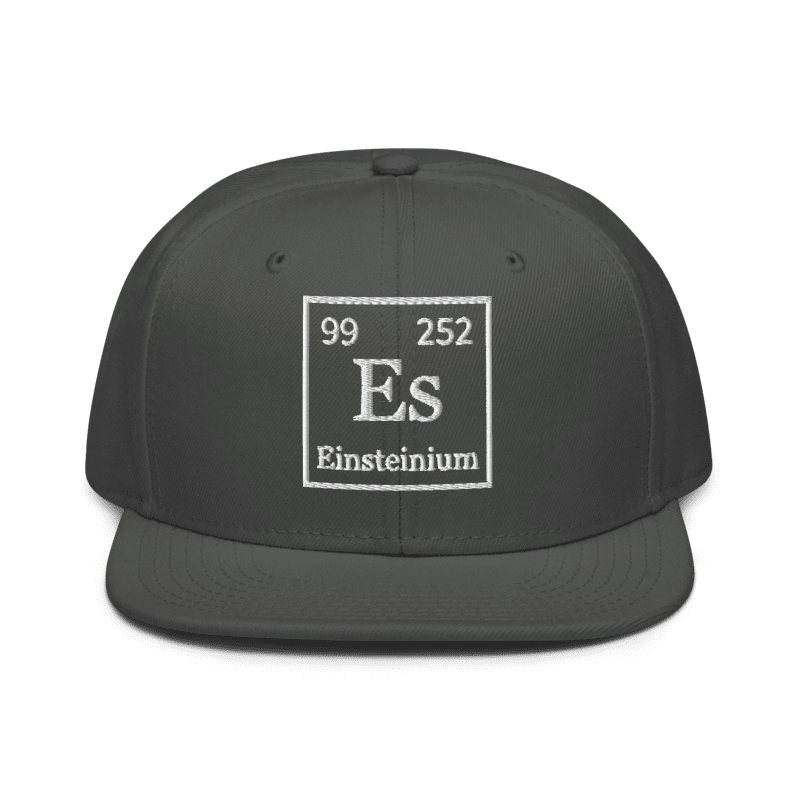 Einsteinium   Snapback Cap Embroidery