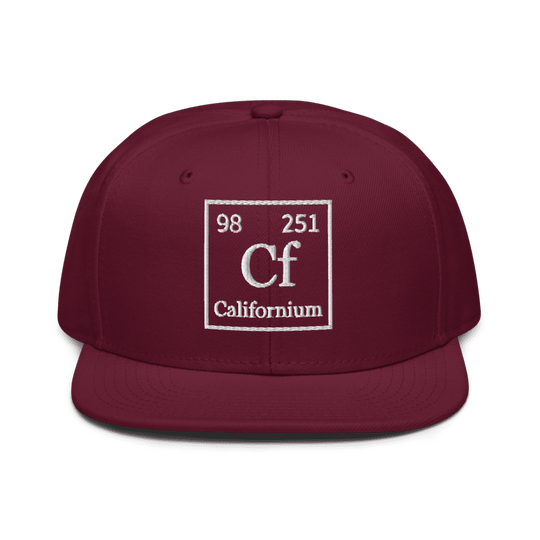 Californium   Snapback Cap Embroidery