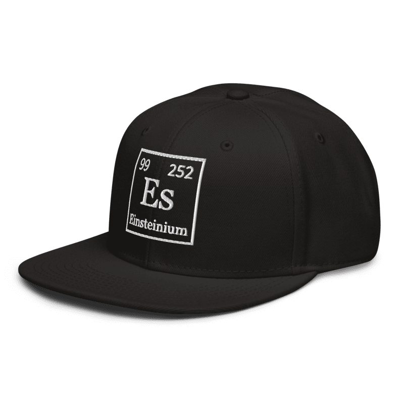 Einsteinium   Snapback Cap Embroidery