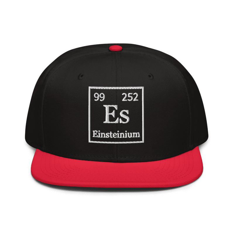 Einsteinium   Snapback Cap Embroidery
