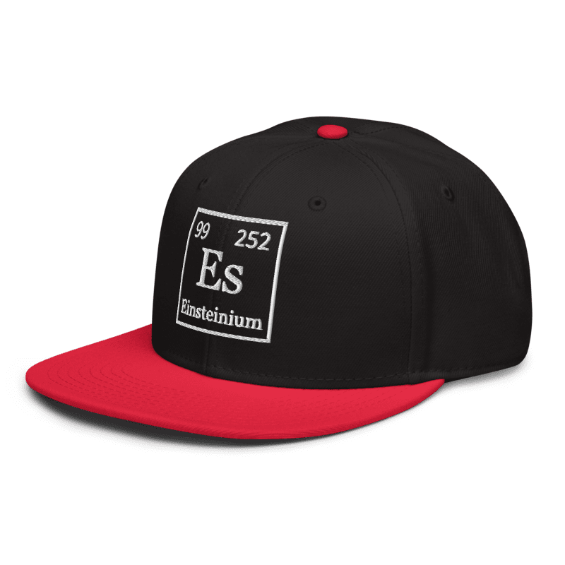 Einsteinium   Snapback Cap Embroidery