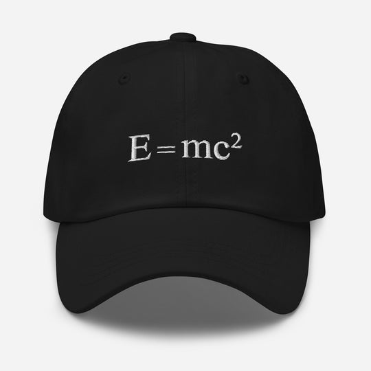E = mc² Cap Embroidery