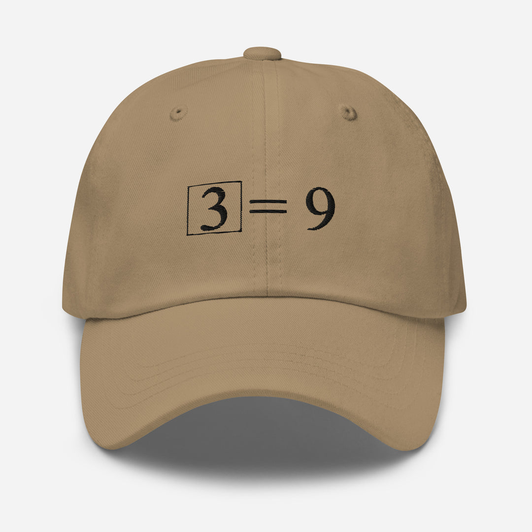 3² = 9 Cap Embroidery