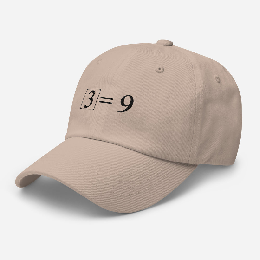 3² = 9 Cap Embroidery