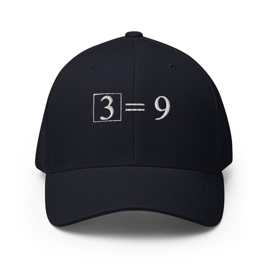 3² = 9  Cap Embroidery