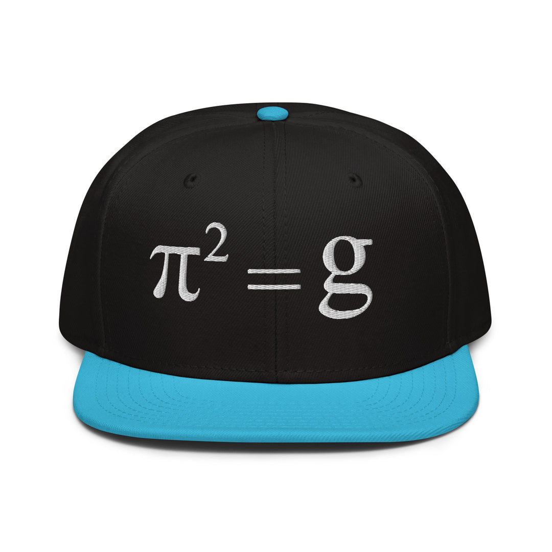 π² = g   Snapback Cap Embroidery