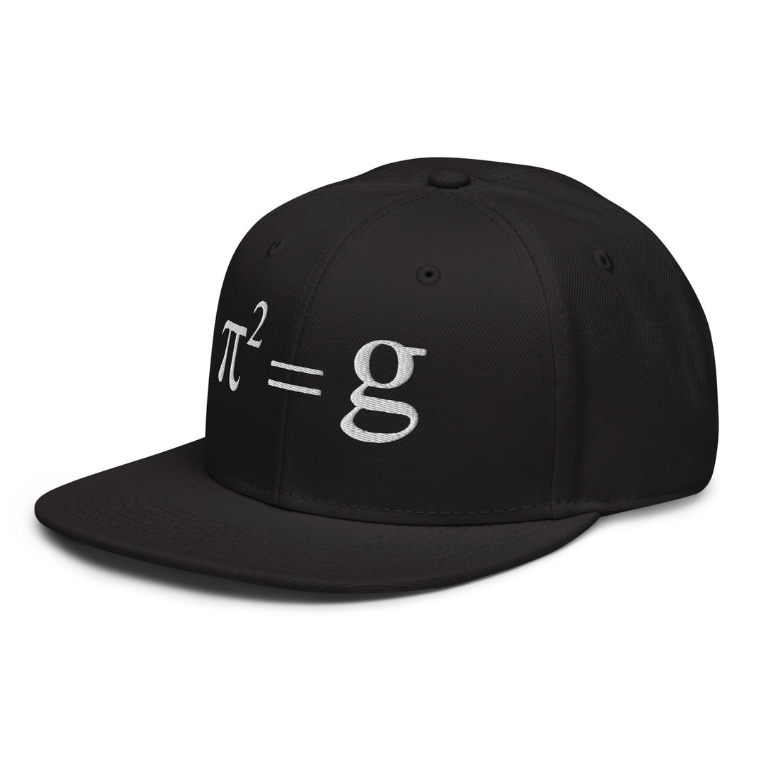 π² = g   Snapback Cap Embroidery