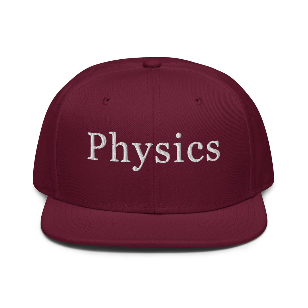 Physics   Snapback Cap Embroidery