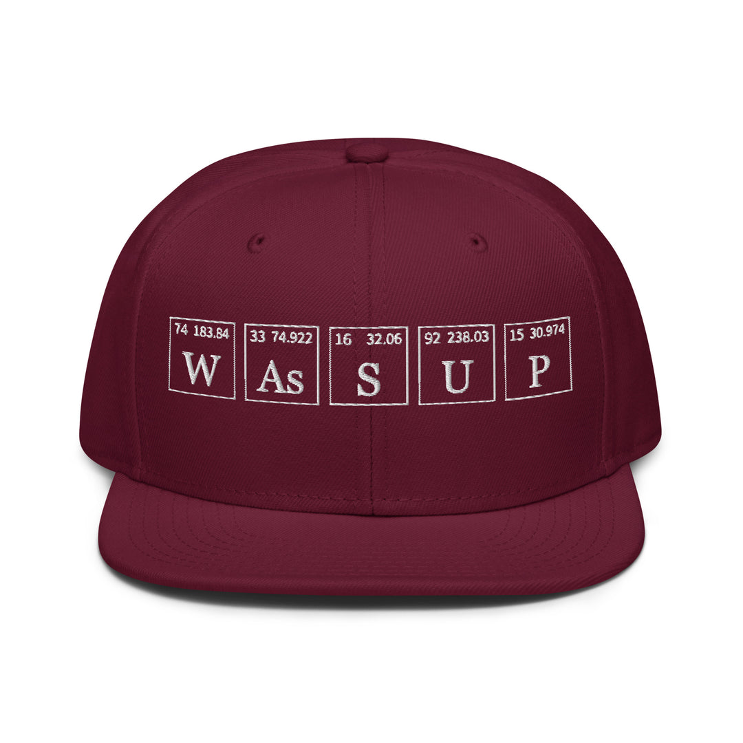 Wassup   Snapback Cap Embroidery