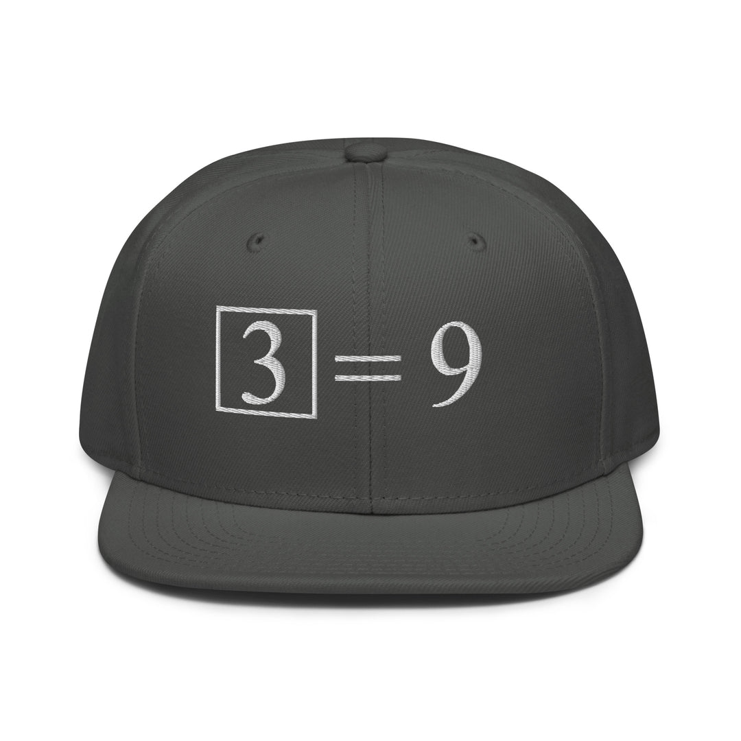 3² = 9   Snapback Cap Embroidery