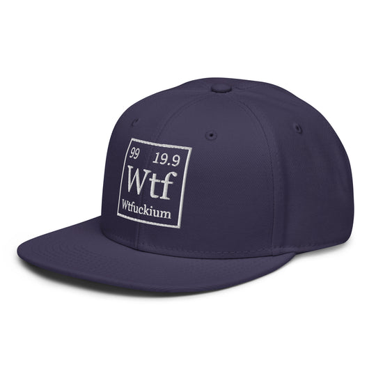 Wtf   Snapback Cap Embroidery