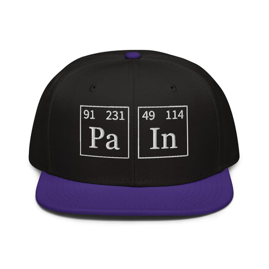 Pain   Snapback Cap Embroidery