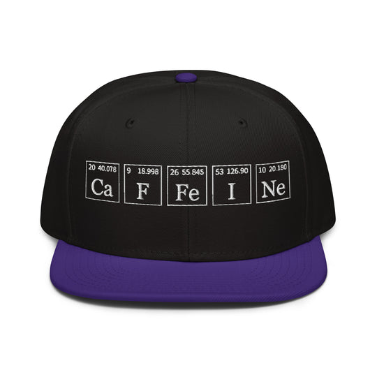 Caffeine   Snapback Cap Embroidery