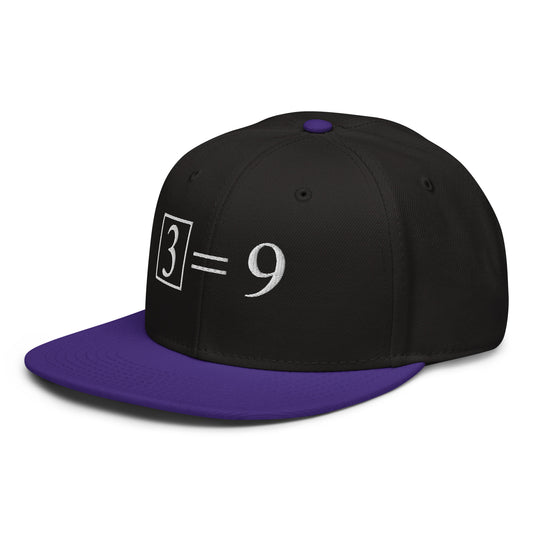 3² = 9   Snapback Cap Embroidery