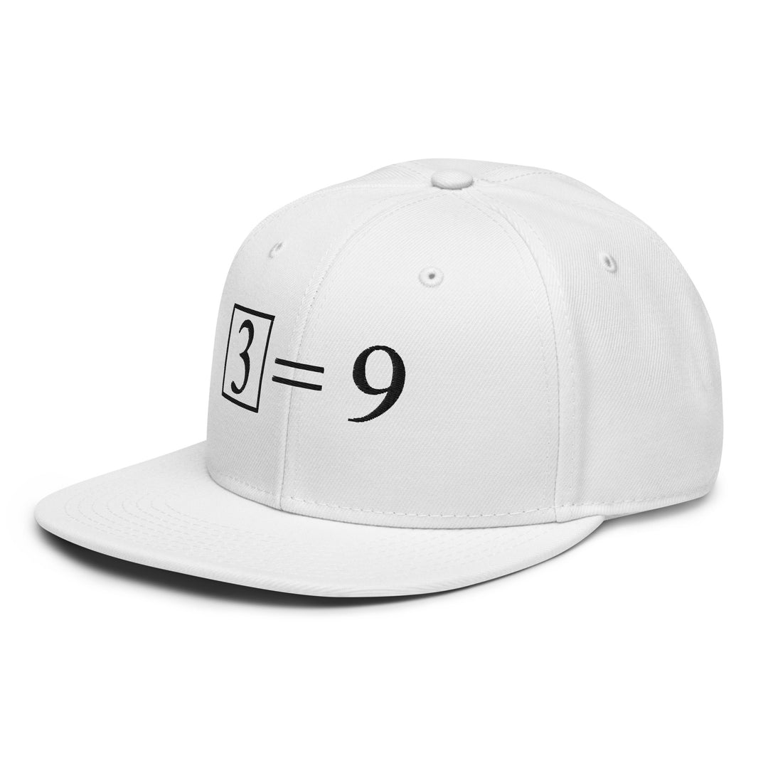 3² = 9   Snapback Cap Embroidery