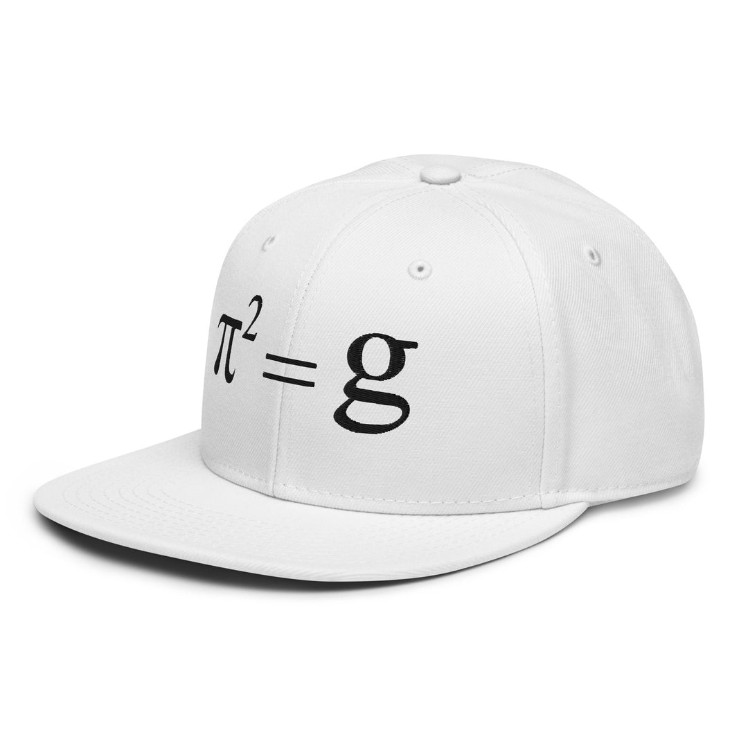 π² = g   Snapback Cap Embroidery