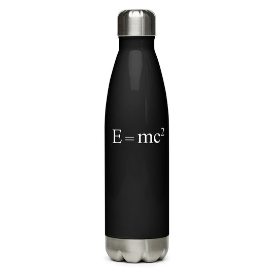 E = mc² Steel Water Bottle