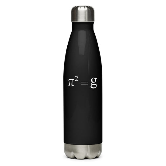 π² = g Steel Water Bottle