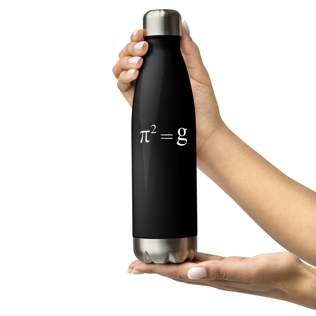 π² = g Steel Water Bottle