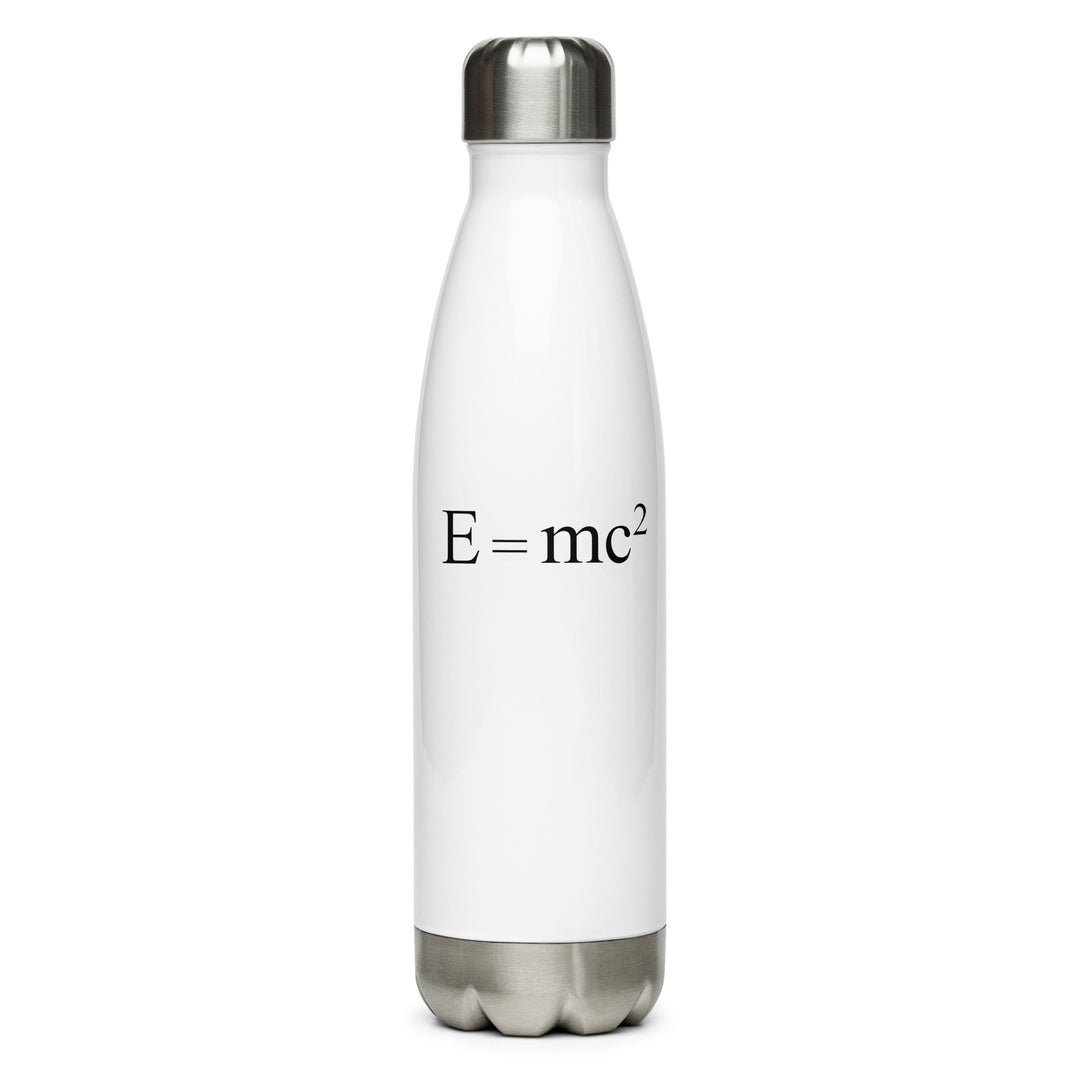 E = mc² Steel Water Bottle