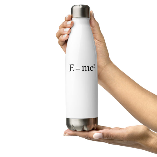 E = mc² Steel Water Bottle