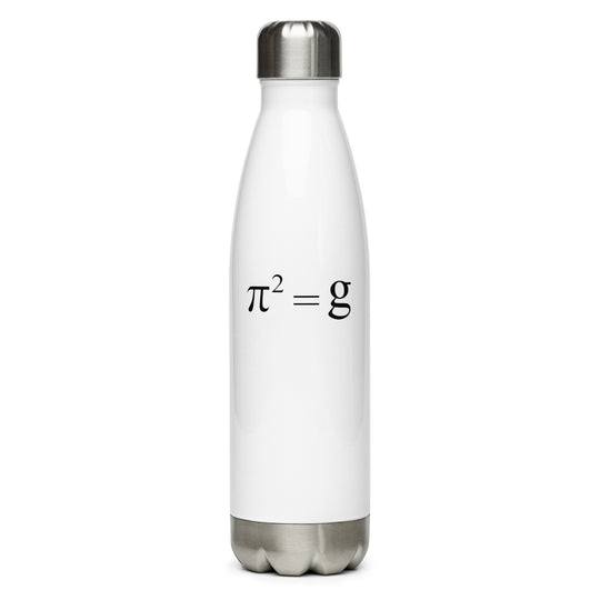 π² = g Steel Water Bottle