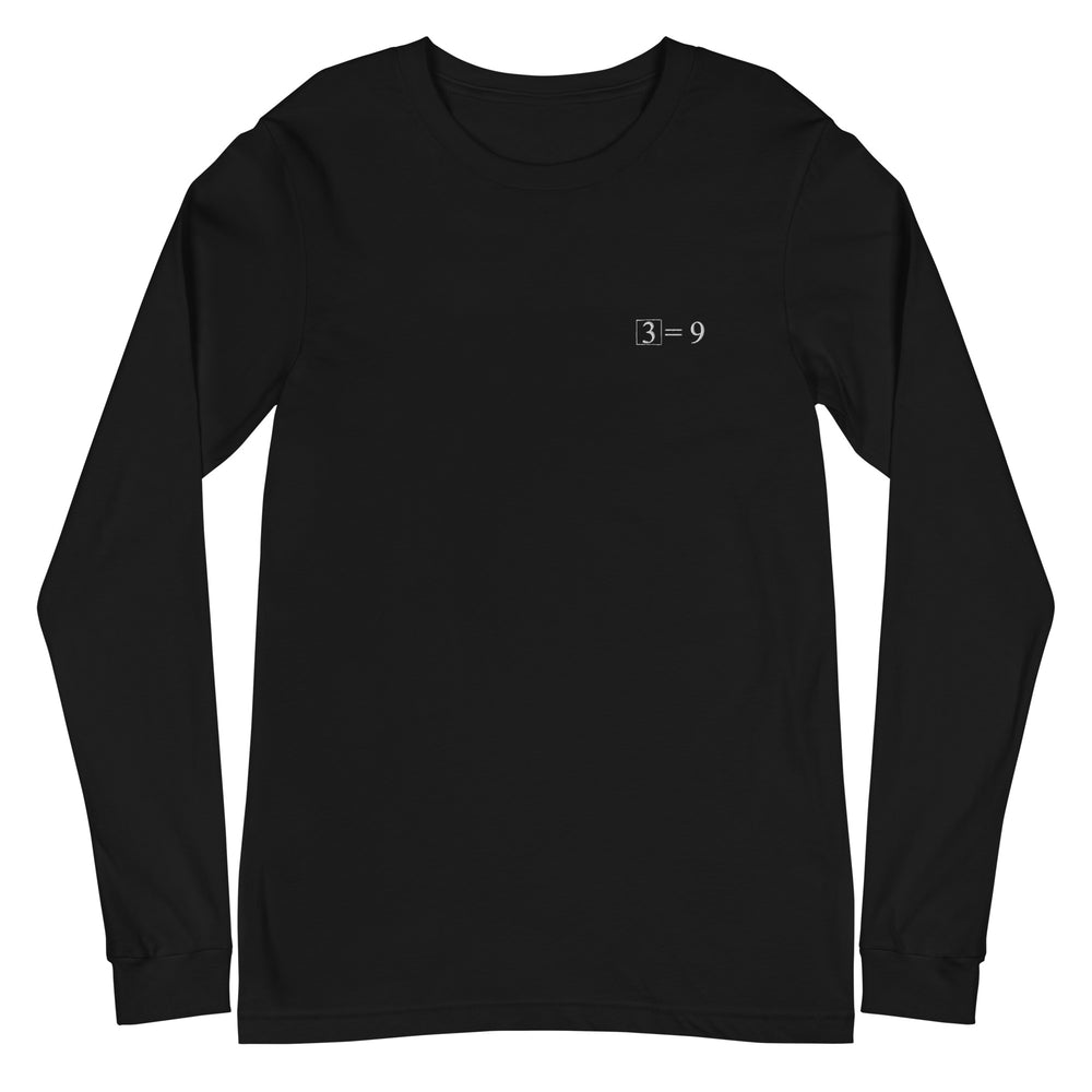 3² = 9 Long Sleeve Embroidery