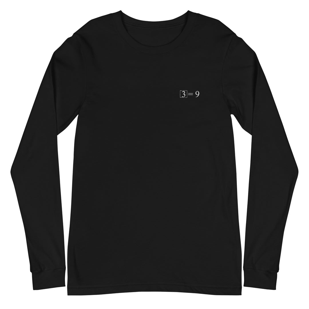 3² = 9 Long Sleeve Embroidery