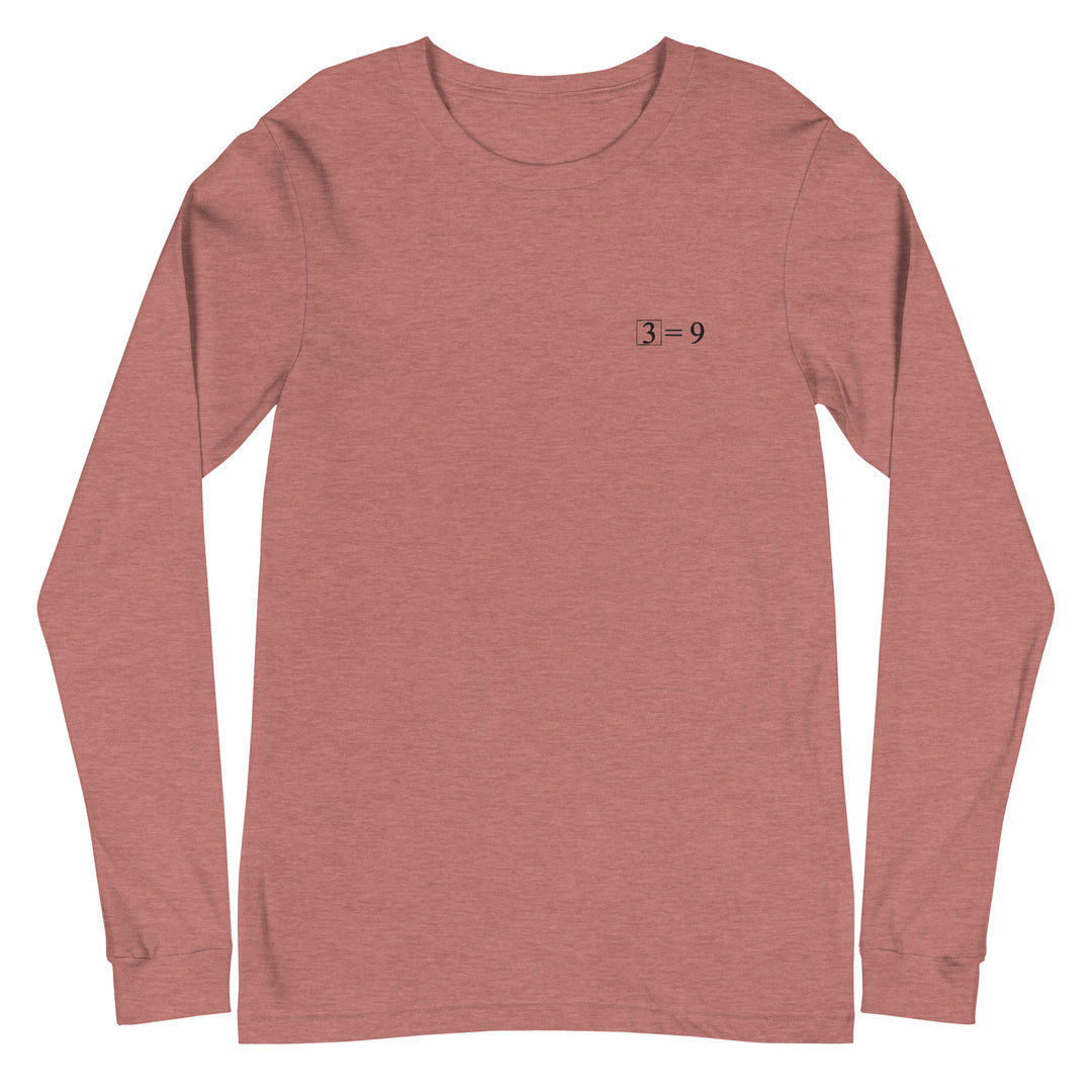 3² = 9 Long Sleeve Embroidery