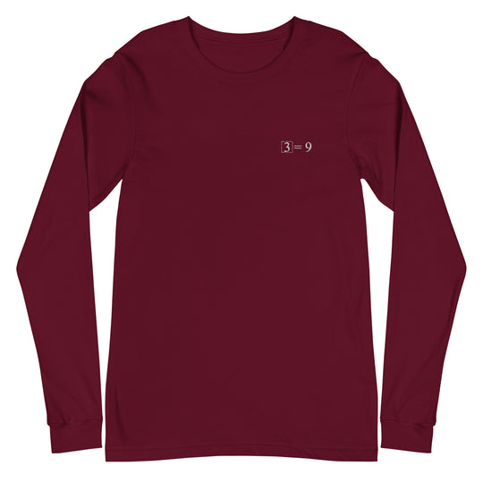 3² = 9 Long Sleeve Embroidery