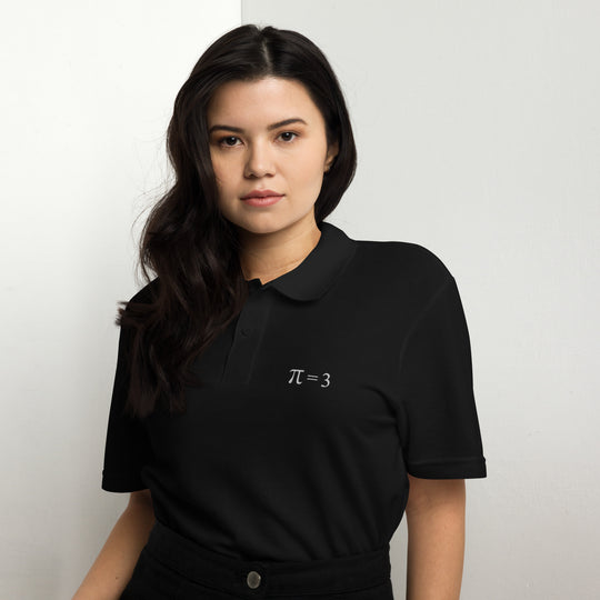 π = 3 Polo Shirt Embroidery