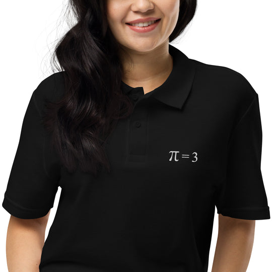 π = 3 Polo Shirt Embroidery