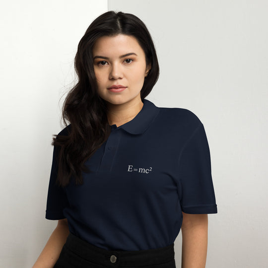 E = mc² Polo Shirt Embroidery