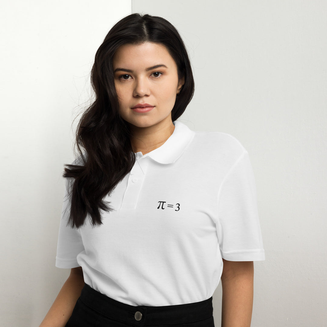 π = 3 Polo Shirt Embroidery