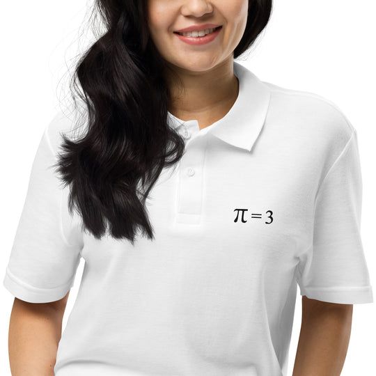 π = 3 Polo Shirt Embroidery