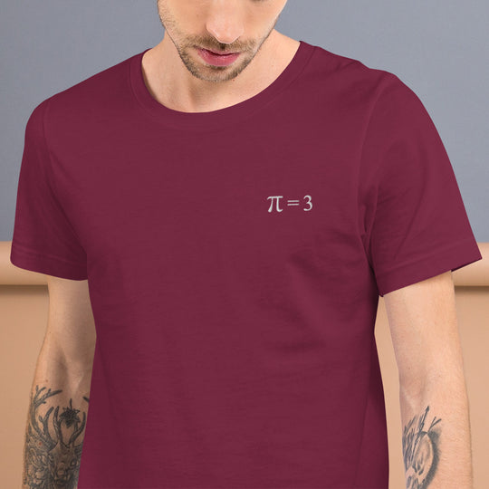 π = 3  T-Shirt Embroidery