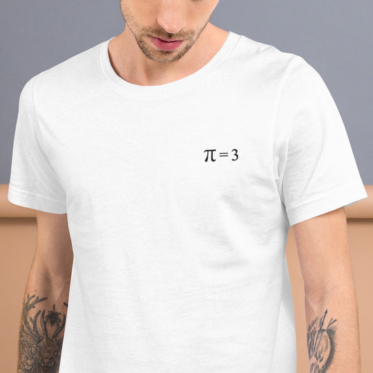 π = 3  T-Shirt Embroidery